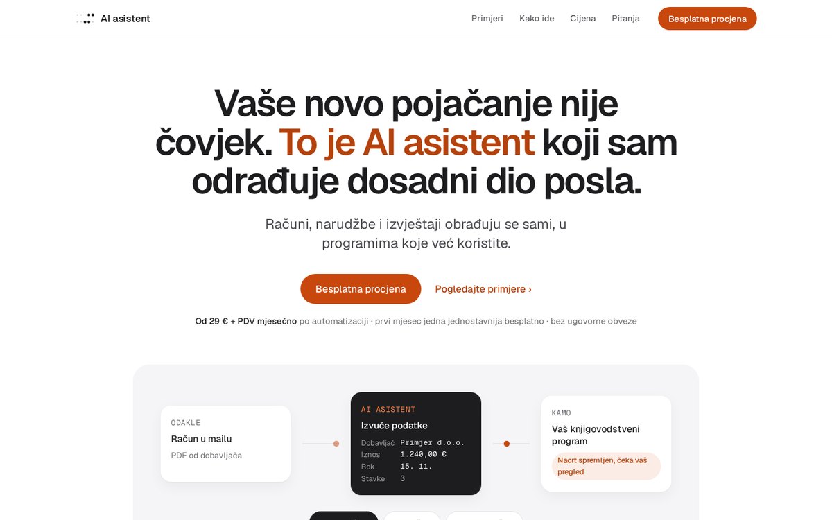 Nova naslovnica AI asistenta: „Vaše novo pojačanje nije čovjek.”